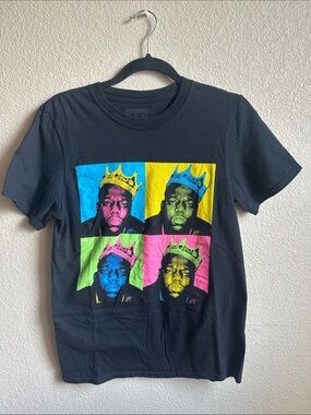 The Notorious B.I.G Multi-Colored Crown Graphic T-Shirt